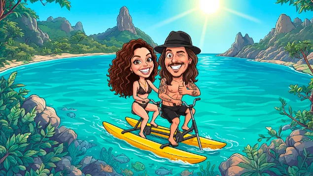 Passeio de Bike Aquática