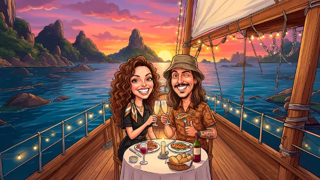 Jantar a bordo no Entardecer