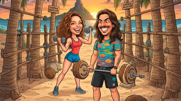 Cota pra gente malhar todo dia em Noronha